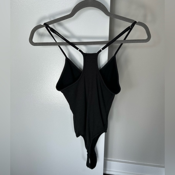 Black bodysuit with tie up laces in front - Picture 2 of 3